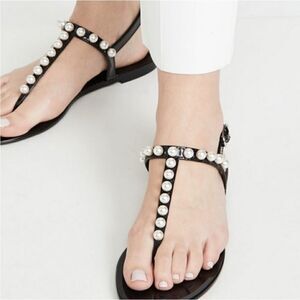 Stuart Weitzman Goldie Pearl Jelly Sandals